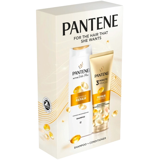 Набір косметики Pantene Pro-V Інтенсивне відновлення Шампунь 400 мл + Бальзам-ополіскувач 220 мл (8006530042369) - picture 2