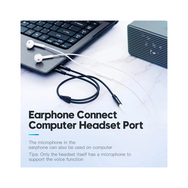 Кабель мультимедійний 3.5mm F to 2x3.5mm M (4pin) Vention (BBTBY) - picture 4