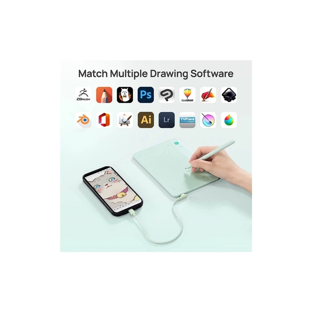 Графічний планшет Parblo Ninos NEO Green (NINOSNEO) - зображення 4
