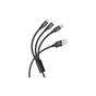 Дата кабель USB 2.0 AM to Lightning + Micro 5P + USB-C 1.0m 2A X14 black HOCO (6931474719157) - зменшене зображення 1