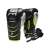 Боксерські рукавички Leone GN110F Revo Fluo Black 12 унцій (GN110F_Black_12oz) - зменшене зображення 1