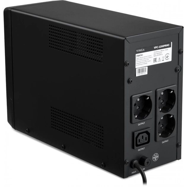 Источник бесперебойного питания Vinga LED 1200VA ( VPC-1200PRM3 ) (VPC-1200PRM3) - изображение 3