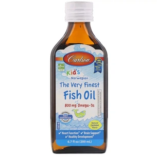 Жирні кислоти Carlson Риб'ячий Жир для Дітей, Лимонний Смак, Kid's Fish Oil Lemon, (CAR-01543) зображення 1