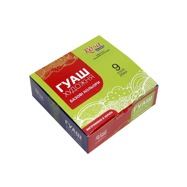 Гуашеві фарби Rosa Studio Classic 9 кольорів 20 мл (4823098527046) - picture 1