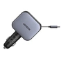 Зарядний пристрій Ugreen Car charger USB-C PD90W + cable USB-C to USB-C retractable (55909B) - зменшене зображення 2