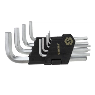 Ключ Sigma набір шестигранних 9шт 1.5-10мм CrV, короткі (4022011) зображення 1
