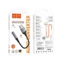 Кабель мультимедійний USB AM to 3.5mm F LS36 black HOCO (6942007608879) - зменшене зображення 4