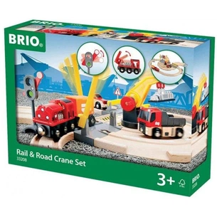 Залізниця Brio World Переїзд і кран (33208) зображення 1