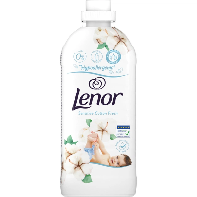 Кондиціонер для білизни Lenor Для чутливої шкіри Свіжість бавовни 1200 мл (8006540889619) - изображение 1