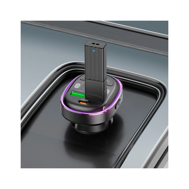 FM модулятор BOROFONE BC47, Gray, Box - picture 4