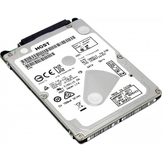 Жорсткий диск для ноутбука 2.5" 500GB WDC Hitachi HGST (# 0J38075 / HTS725050A7E630 #) - изображение 1