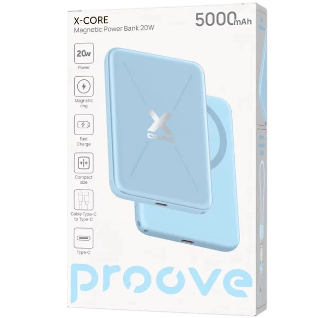 Універсальна мобільна батарея Proove X-Core 20W 5000mAh Sky Blue (PNXC20010008) - picture 7