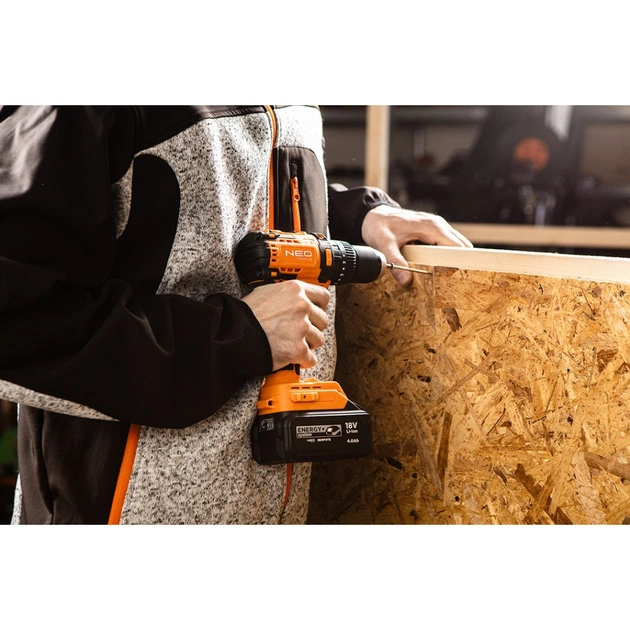 Шуруповерт Neo Tools Energy+ 18V, бесщеточный, 95Нм, 0-320/0-1700об/мин 1.2кг (без АКБ и ЗУ) (04-619) - изображение 4