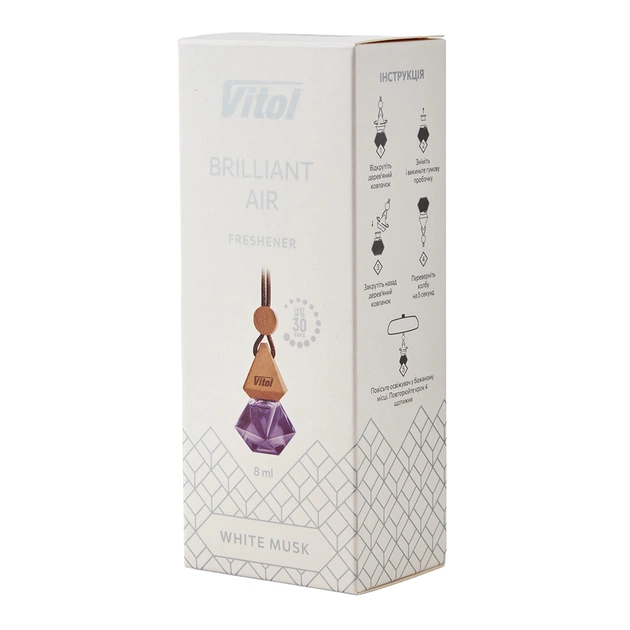 Ароматизатор для автомобіля VITOL Air White Musk 8мл (VBA05) - picture 6