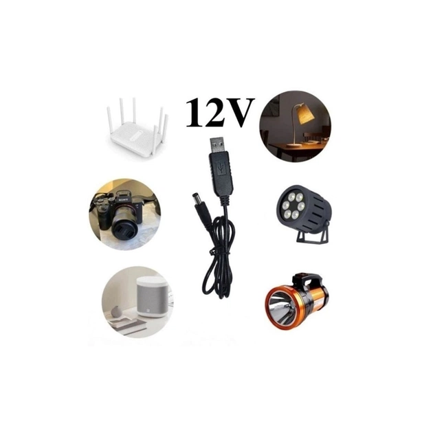 Кабель живлення USB to DC 5.5x2.1mm 12V 1.0m Dynamode (DM-USB-DC-5.5x2.1-12V) - picture 6