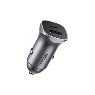 Зарядний пристрій Ugreen 1xUSB-C + 1xUSB 30W car adapter CD130 black (40858) зображення 1