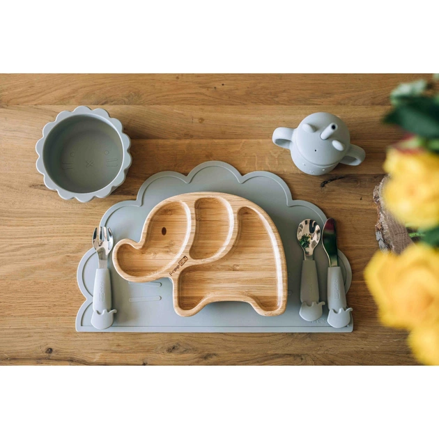 Набір дитячого посуду FreeON Lion силіконовий килимок для годування,, grey (46378) - picture 4