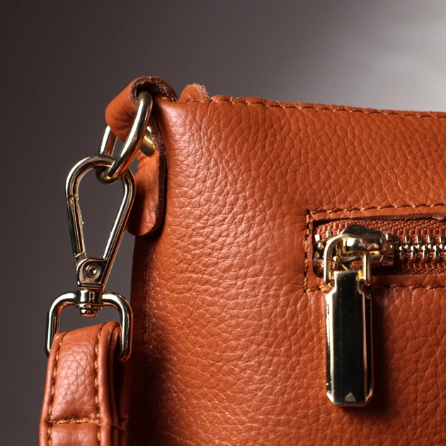 Сумка Vintage З натуральної шкіри Руда (22645) - зображення 12