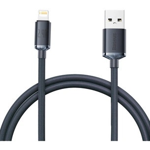 Кабель Baseus Crystal Shine USB - Lightning (M/M), 2.4A, 1.2 м Black (CAJY000001) зображення 1