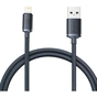Кабель Baseus Crystal Shine USB - Lightning (M/M), 2.4A, 1.2 м Black (CAJY000001) - зменшене зображення 1