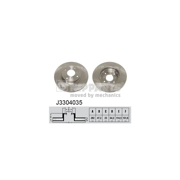 Тормозной диск Nipparts J3304035 - изображение 1