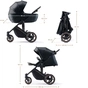 Коляска Kinderkraft 2 в 1 Prime 2 Venezian Black (KSPRIM02BLK2000 (5902533922895) - зменшене зображення 5