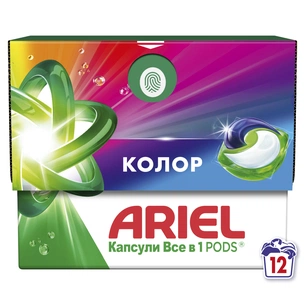 Капсули для прання Ariel Pods All-in-1 Color Для кольорового 12 шт. (8700216766197) зображення 1