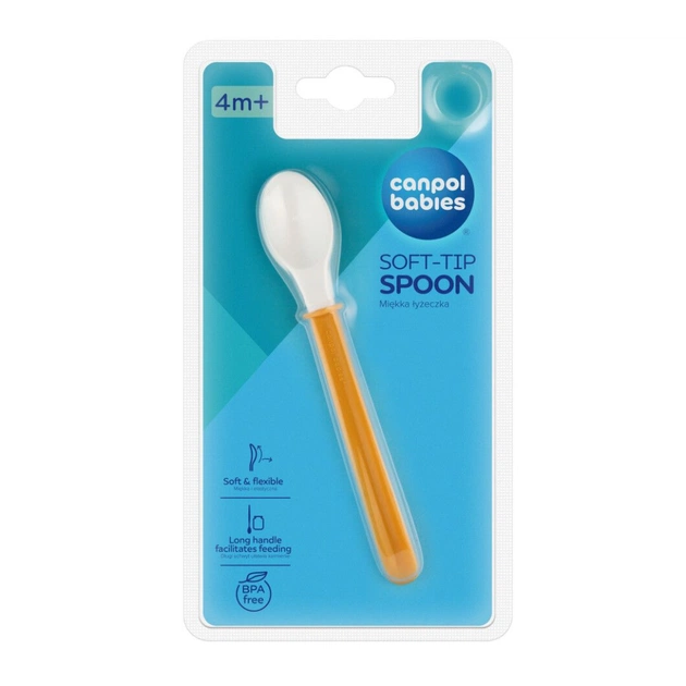 Набор детской посуды Canpol babies ложка м'яка силiконова - жовта (21/488_yel) - изображение 3