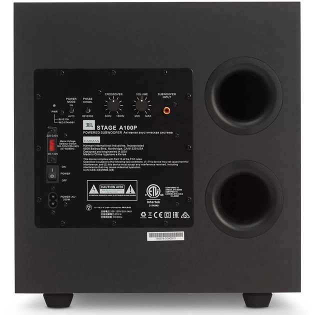 Домашній сабвуфер JBL Stage A100P Black (JBLA100PBLKAS) - picture 5
