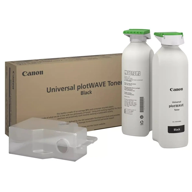 Тонер Canon OCE PlotWave Universal, KIT 2*500г Black, +waste box (6696C001AA) - изображение 1