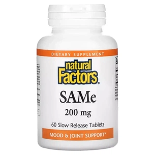 Вітамінно-мінеральний комплекс Natural Factors SAM-e (дисульфат тозилат) повільного вивільнення, 200 мг, (NFS-02708) зображення 1