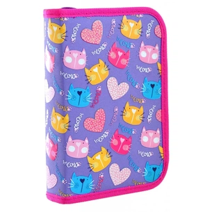 Пенал Yes Loving Cats твердий одинарний з двома клапанами (532556) зображення 1