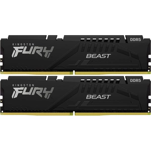 Модуль пам'яті для комп'ютера DDR5 64GB (2x32GB) 5600 MHz FURY Beast Black Kingston Fury (ex.HyperX) (KF556C40BBK2-64) зображення 1