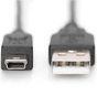 Дата кабель USB 2.0 AM to Mini 5P 3.0m black Digitus (AK-300130-030-S) - зменшене зображення 2