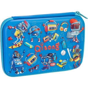 Пенал Cool For School 1 відділення з органайзером синій (QT-5773-Blue) зображення 1