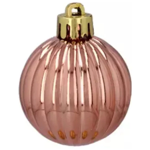 Ялинкова іграшка Chomik пластикові кульки 16 шт, 4 см, рожеві і біли (5900779877351_1) - picture 5