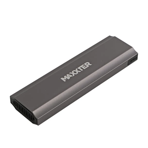 Зовнішня кишеня Maxxter M.2 NVMe PCIe, USB 3.1 Type-C Gen2, Metal, Black (EHDE-2280S-02) зображення 1