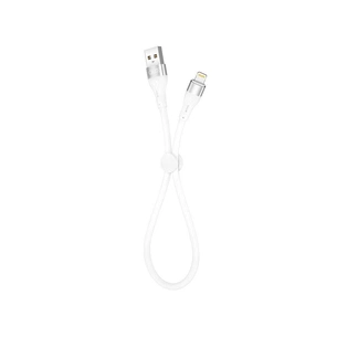 Дата кабель USB 2.0 AM to Lightning 0.25m 2.4A white XO (XO-NB179-BK) зображення 1