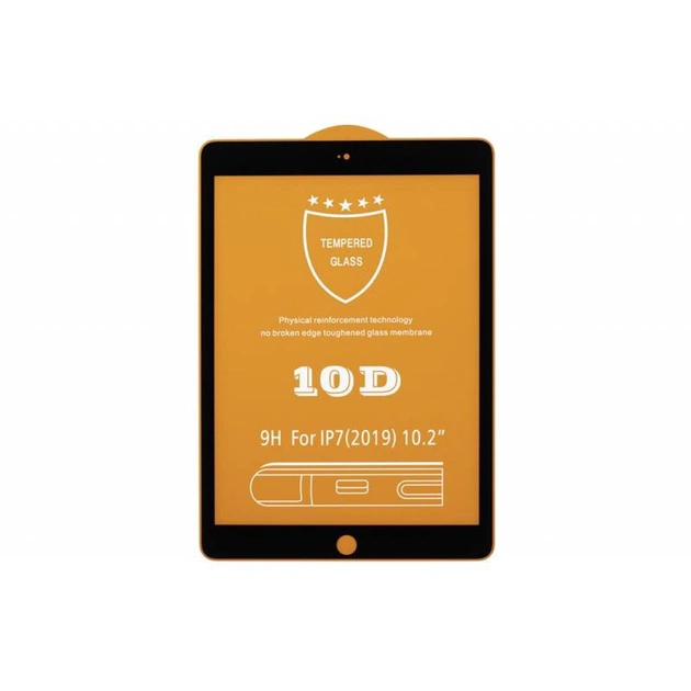 Скло захисне 2E для Apple iPad 10.2 2019, 2.5D FCFG, black border (2E-IPD-10.2-LTFCFG-BB) - изображение 1