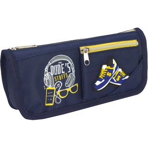 Пенал Cool For School 1 відділення з кишенею на блискавці Синій (CF87153) зображення 1