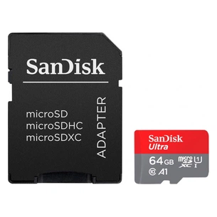 Карта пам'яті SanDisk 64GB microSD Class 10 A1 R-140 (SDSQUAB-064G-GN6IA) зображення 1