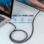 Кабель мультимедійний USB-C to HDMI M 1.0m braided black Vention (CRBBF) - уменьшенное изображение 6