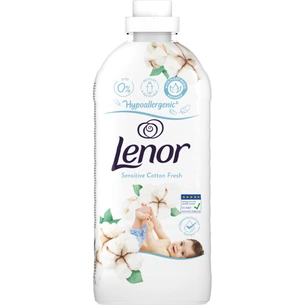 Кондиціонер для білизни Lenor Для чутливої шкіри Свіжість бавовни 1200 мл (8006540889619) зображення 1