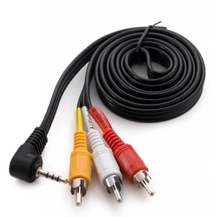 Кабель мультимедійний 3.5mm M to 3xRCA M 1.5m 90° corner Extradigital (KBV1732) изображение 1