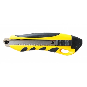 Ніж канцелярський H-Tone 18 мм жовтий з гумовими вставками (KNIFE-HT-JJ40607-18) изображение 1