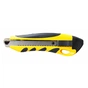 Ніж канцелярський H-Tone 18 мм жовтий з гумовими вставками (KNIFE-HT-JJ40607-18) - зменшене зображення 1