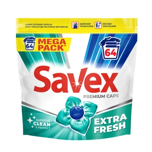 Капсули для прання Savex Premium Caps Extra Fresh 64 шт. (3800024048173) зображення 1