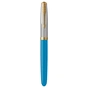 Ручка пір'яна Parker PARKER 51 Premium Turquoise GT  FP F (56 411) - зменшене зображення 2