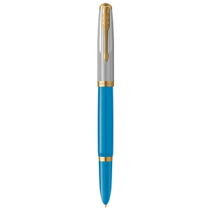 Ручка пір'яна Parker PARKER 51 Premium Turquoise GT  FP F (56 411) зображення 1