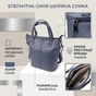 Сумка Vintage З натуральної шкіри Синя (22995) - зменшене зображення 4